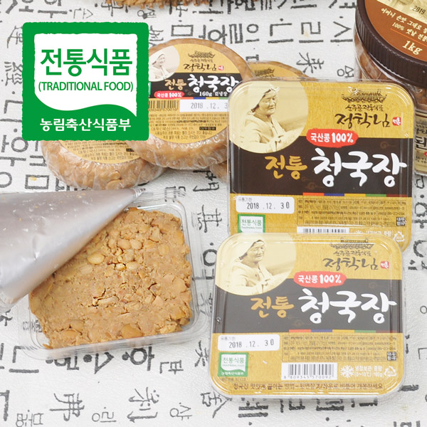 [전통식품인증] 정학님의 국산콩 수제 청국장 160g 12개
